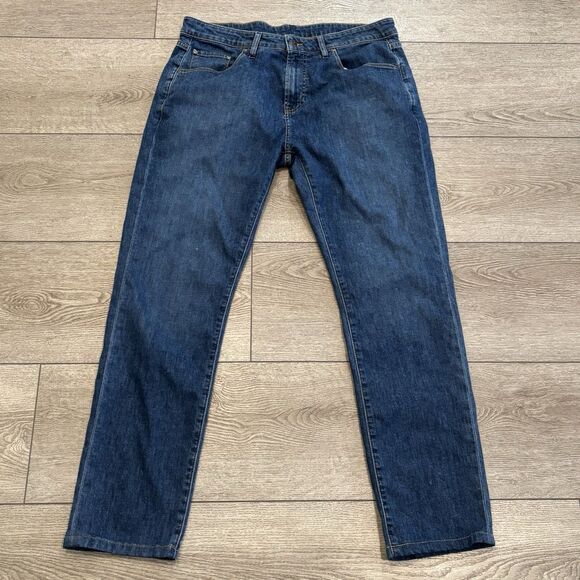 Johnnie O Jeans Mens 34x30 Blue Dark Wash Denim 5 Pocket Casual Jeans - Picture 2 of 6